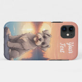 Coques Case-Mate iPhone Schnauzer par lac (Dos (Horizontal))