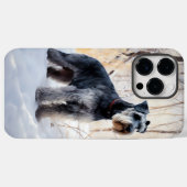 Coques Case-Mate iPhone Schnauzer Qu'il neige Noël (Verso (horizontal))