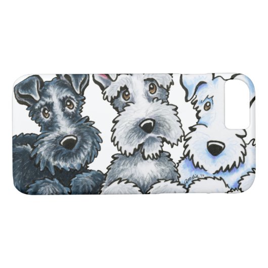Coques Case-Mate iPhone Schnauzers solides (Dos (Horizontal))