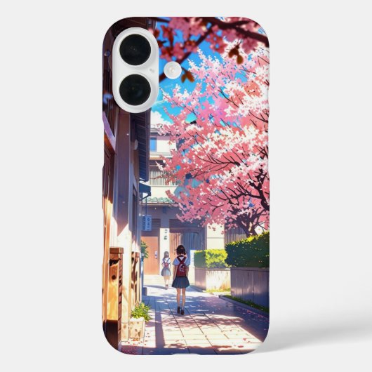 Coques Case-Mate iPhone Schoolyard au printemps - Scène d'Anime nostalgiqu (Verso)