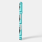 Coques Case-Mate iPhone Schrödinger's Cat Mid Century Moderne bleu pâle (Verso / Droite)