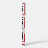 Coques Case-Mate iPhone Schrödinger's Cat Mid Century Rouge moderne (Verso / Droite)