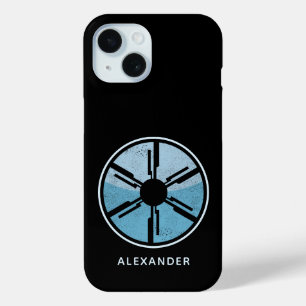 Coque Pour iPhone 15 Sci Fi Cosmic Space Blue Ombre Nerd Futuriste