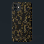 Case-Mate iPhone Case Science Biologie Art Motif or Monogramme<br><div class="desc">Design monogramme tendance ce coque fait l'accessoire parfait. Avec le motif de biologie de l'or et votre monogramme. Ajoutez votre libellé personnalisé à cette conception à l'aide des cases "Modifier ce modèle de conception" situées à droite de l'élément, ou cliquez sur le bouton bleu "Customiser" pour arranger le texte, modifier...</div>