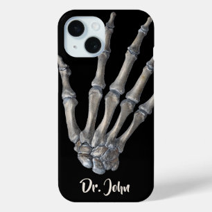 Coque Pour iPhone 15 Science d'anatomie humaine vintage, Mains de squel