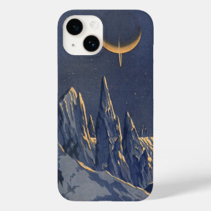 Coques Pour iPhone Science-Fiction vintage, Croissant Lune Planète Ne