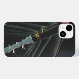 Coque Pour iPhone 14 Science-fiction vintage d'un astronaute chevauchan