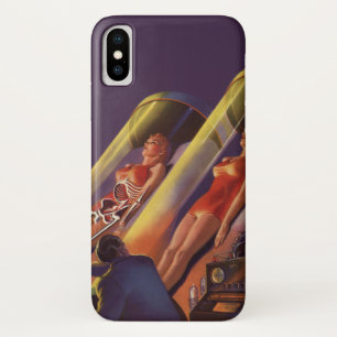 Coques Pour iPhone Science-fiction vintage, Sci Fi Scientists in Lab