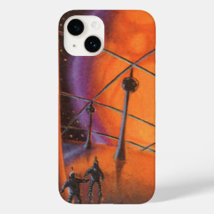 Coques Pour iPhone Science-fiction vintage, soleil orange et extrater