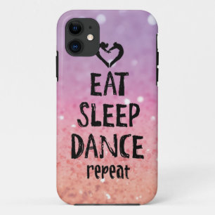 Case-Mate iPhone Case Scintillant mangez, dormez, dansez le cas
