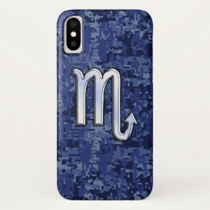 Etui iPhone Case-Mate Scorpio Argent Zodiac Connexion Camo Bleu
