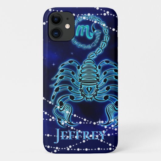 Coques Case-Mate iPhone Scorpio en bleu foncé II (Dos)