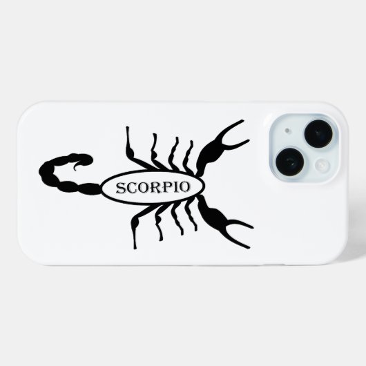 Coques Case-Mate iPhone Scorpio noir Scorpion étoile (Verso (horizontal))