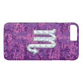 Coques Case-Mate iPhone Scorpio Zodiac Sign on Fuchsia Digital Camo (Dos (Horizontal))