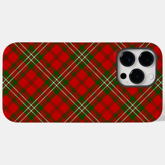 Coques Case-Mate iPhone Scott tartan rouge vert plaid (Verso (horizontal))