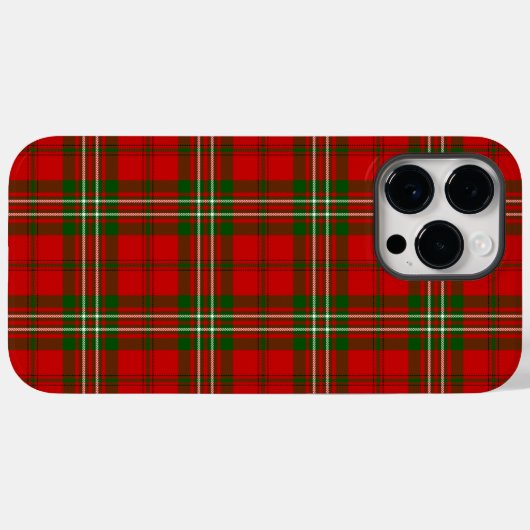 Coques Case-Mate iPhone Scott tartan rouge vert plaid (Verso (horizontal))