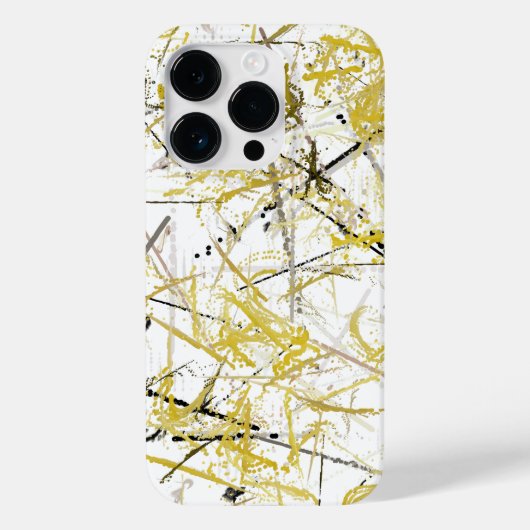 Coques Case-Mate iPhone Scribbles Abstraits - moutarde et Brown (Verso)
