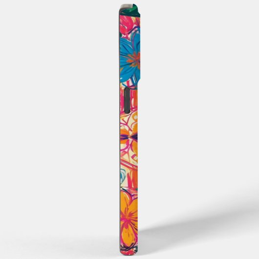 Coques Case-Mate iPhone Scribbles de fleurs orientales uniques (Verso / Droite)