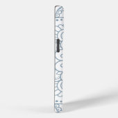 Coques Case-Mate iPhone Script bleu Mandala Dusty moderne (Verso / Droite)