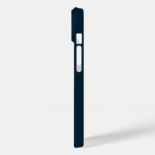 Coques Case-Mate iPhone Script bleu marine | Moderne Monogramme élégant (Verso / Gauche)
