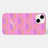 Coques Case-Mate iPhone Script couleur arc-en-ciel personnalisé (Verso (horizontal))