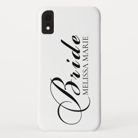 Coques Case-Mate iPhone Script de calligraphie de mariée (Dos)
