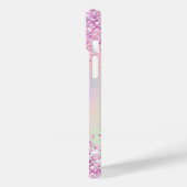 Coques Case-Mate iPhone Script de nom holographique rose violet (Verso / Gauche)