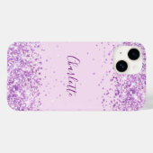 Coques Case-Mate iPhone Script de nom rose pâle (Verso (horizontal))