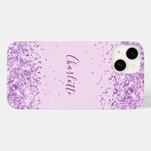 Coques Case-Mate iPhone Script de nom rose pâle (Verso (horizontal))