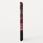 Coques Case-Mate iPhone Script de Parties scintillant or de Bourgogne Mono (Dos/Gauche)