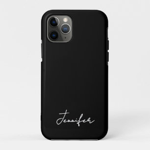 Case-Mate iPhone Case Script de signature de nom personnalisé noir minim