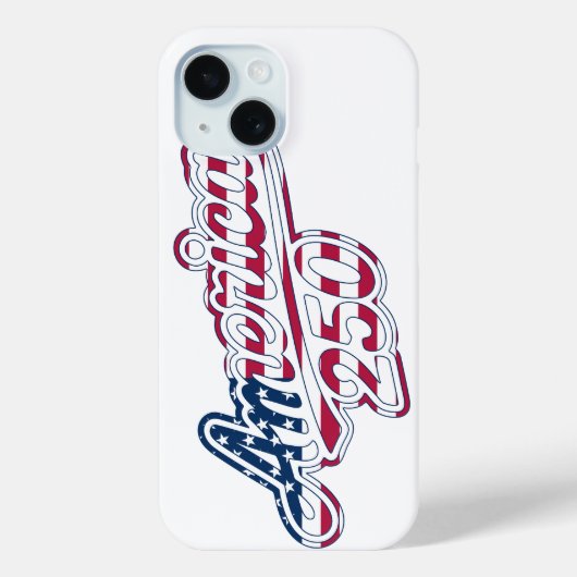 Coques Case-Mate iPhone Script Drapeau Semiquincentenaire America 250 (Verso)