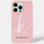 Coques Case-Mate iPhone Script élégant Blush Coque-Mate rose (Verso)