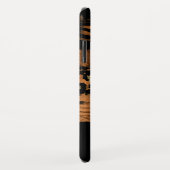 Coques Case-Mate iPhone Script en cuivre moderne monogramme (Dos/Droite)