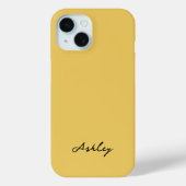 Coques Case-Mate iPhone Script en or clair personnalisé (Verso)
