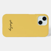 Coques Case-Mate iPhone Script en or clair personnalisé (Verso (horizontal))