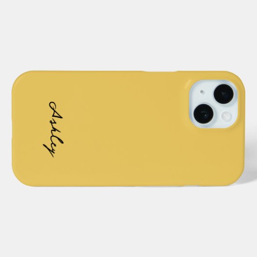 Coques Case-Mate iPhone Script en or clair personnalisé (Verso (horizontal))