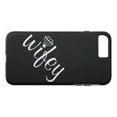 Coques Case-Mate iPhone Script et diamant Black Wifey personnalisé (Dos (Horizontal))