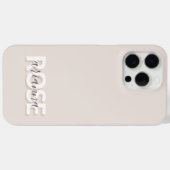 Coques Case-Mate iPhone Script féminin beige moderne Nom personnalisé (Verso (horizontal))