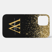 Coques Case-Mate iPhone Script Gold Black Elegant (Verso (horizontal))