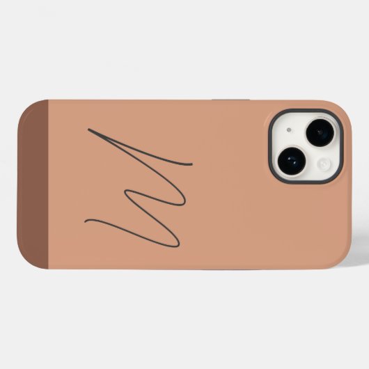 Coques Case-Mate iPhone Script initial simple moderne monogrammé (Verso (horizontal))