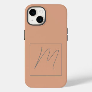 Coque Pour iPhone 14 Script initial simple moderne monogrammé