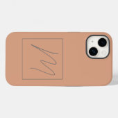 Coques Case-Mate iPhone Script initial simple moderne monogrammé (Verso (horizontal))