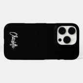 Coques Case-Mate iPhone Script Lettré à la main moderne personnalisé (Verso (horizontal))