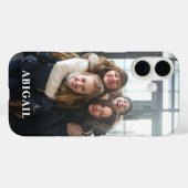 Coques Case-Mate iPhone Script Love Photo Overlay Elegant Monogramme Nom (Verso (horizontal))