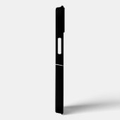 Coques Case-Mate iPhone Script moderne Monogramme Or noir (Verso / Droite)