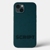 Coques Case-Mate iPhone Script Monogramme foncé élégant (Verso)