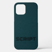 Coques Case-Mate iPhone Script Monogramme foncé élégant (Verso)