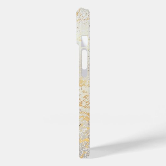 Coques Case-Mate iPhone Script monogramme or argent (Verso / Gauche)