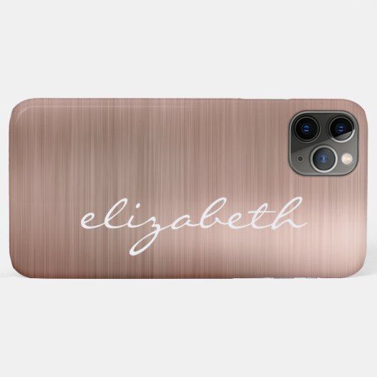 Coques Case-Mate iPhone Script personnalisé moderne Rose Gold (Dos (Horizontal))